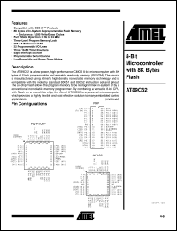 AT89C52-20PC Datasheet