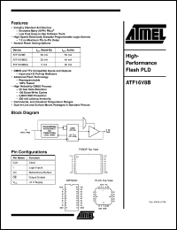 ATF16V8B-25JC Datasheet