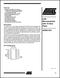 AT89C1051-24PC Datasheet