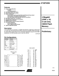 AT49F4096-12RI Datasheet