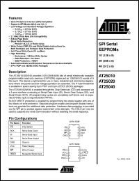 AT25040-10SI-2.7 Datasheet