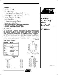 AT45DB021-RC Datasheet