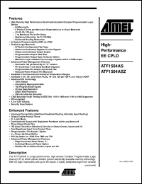 ATF1504AS-7AC100 Datasheet