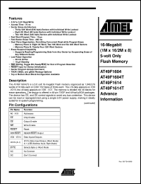 AT49F1604T-70UI Datasheet