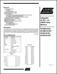 AT49LV8192T-20RI Datasheet