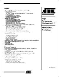 ATF1516ASL-20UC192 Datasheet