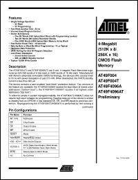 AT49F4096AT-90TI Datasheet