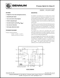 GS3001 Datasheet