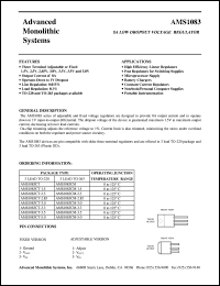 AMS1083CT-2.85 Datasheet