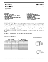 AMS1505CMV-2.85 Datasheet