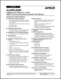 AM29DL800BB70WBI Datasheet
