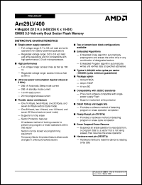 AM29LV400B70RWAE Datasheet
