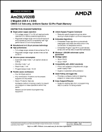 AM29LV020BB-90PIB Datasheet