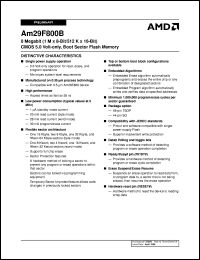 AM29F800BT-70FCB Datasheet