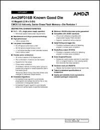 AM29F016B-70SC Datasheet