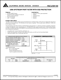 PACUSB100MS Datasheet