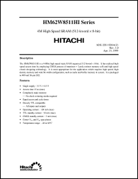 HM62W8511HJP-12 Datasheet