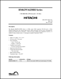HM62W16258BLTT-7SL Datasheet