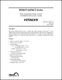 HM62V16256CLTT-7SL Datasheet