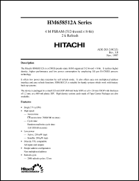 HM658512ALFP-7V Datasheet
