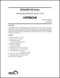 HM628511HLJP-12 Datasheet