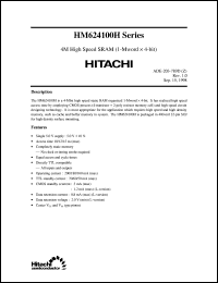HM624100HLJP-10 Datasheet