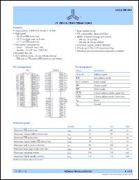 AS4LC1M16E5-60TC Datasheet