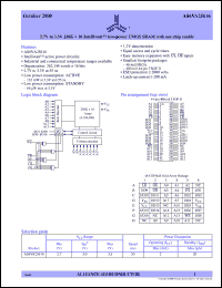 AS6VA25616-BC Datasheet