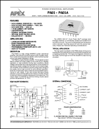 PA05A Datasheet