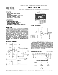 PA15 Datasheet