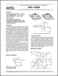PA83 Datasheet
