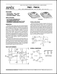 PA85 Datasheet