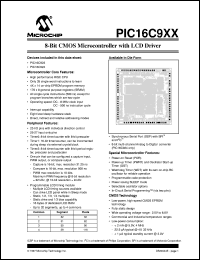 PIC16C924-04/CL Datasheet