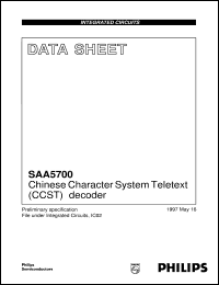 SAA5700GP/M4C Datasheet