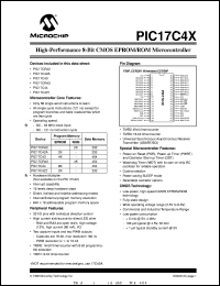 PIC17C43-33I/PT Datasheet