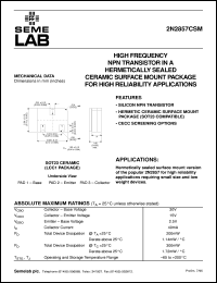 2N2857CSM Datasheet