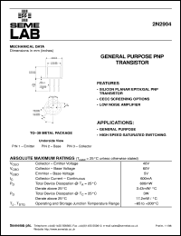 2N2904 Datasheet