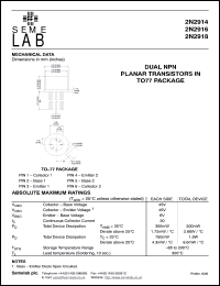 2N2918 Datasheet