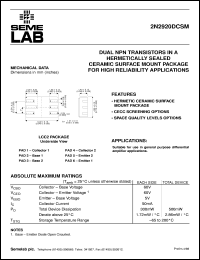 2N2920DCSM Datasheet