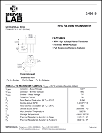 2N3019 Datasheet