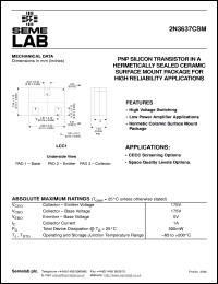2N3637CSM Datasheet