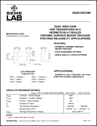 2N3810DCSM Datasheet