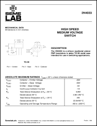 2N4033CSM4 Datasheet