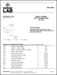 BCY39A Datasheet