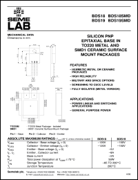 BDS19 Datasheet