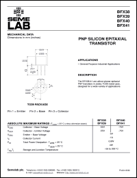 BFX38 Datasheet