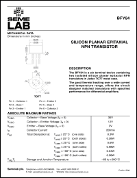 BFY84 Datasheet