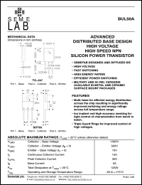 BUL50A Datasheet