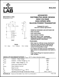 BUL54A Datasheet