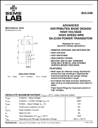 BUL54ASMD Datasheet